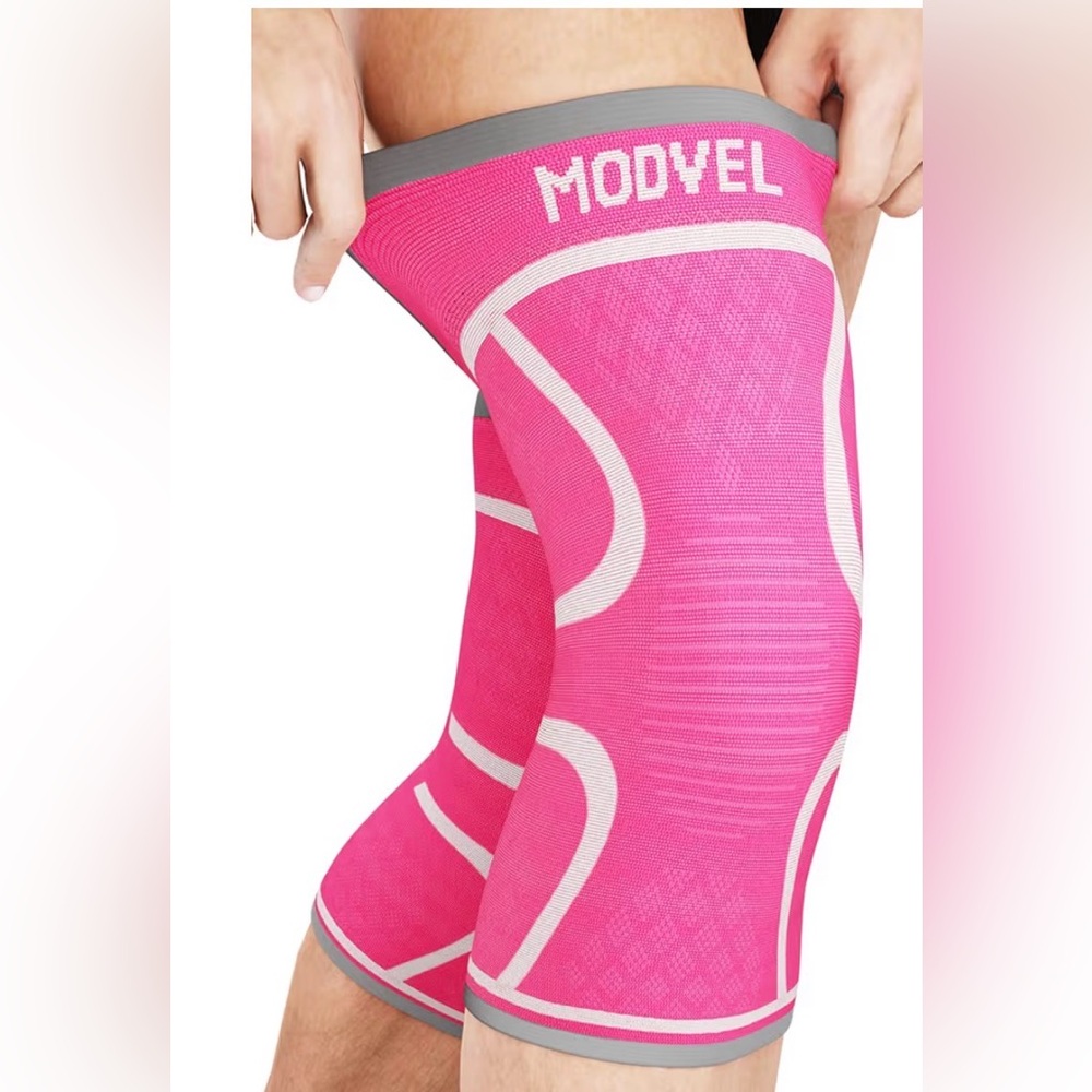 Modvel Pink Knee Compression Sleeves